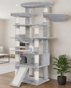 Heybly 78" Multi-Level Cat Tower with Big Caves