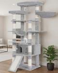 Heybly 78" Multi-Level Cat Tower with Big Caves