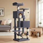 Feandrea 61-Inch Cat Tower with Multi-level Condo