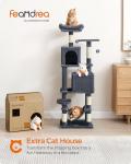 Feandrea 61-Inch Cat Tower with Multi-level Condo