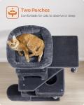 Feandrea 61-Inch Cat Tower with Multi-level Condo