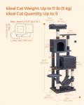 Feandrea 61-Inch Cat Tower with Multi-level Condo