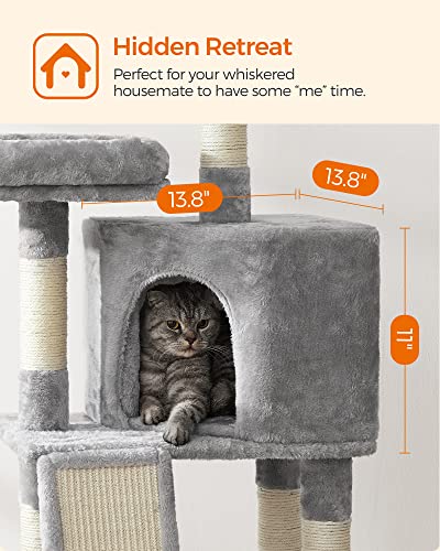 Feandrea 45.3-Inch Cat Tower with Scratching Post