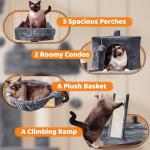 Large Cat Condo with Scratching Posts & Perches
