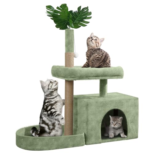 Cozy Cat Tree Tower with Scratch Post, Plush House