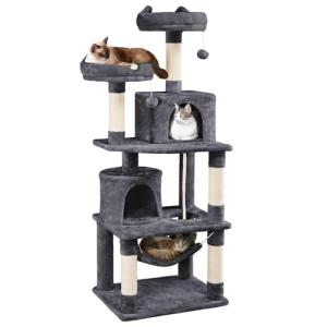 62.2" Cat Tree Tower Condo with Hammock & Perch
