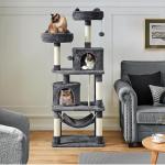62.2" Cat Tree Tower Condo with Hammock & Perch