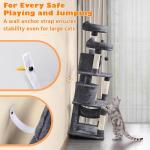 62.2" Cat Tree Tower Condo with Hammock & Perch