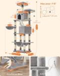 Large Multi-Level Cat Tower with Scratching Posts and Caves