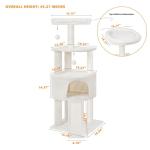 Beige 45in Cat Tree Tower with Condo & Hanging Bed
