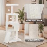 Beige 45in Cat Tree Tower with Condo & Hanging Bed