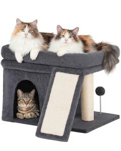Aechonow Large Cat Tree Tower with Cozy Platform