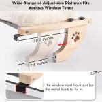 AMOSIJOY Sturdy Cat Hammock Window Perch Bed