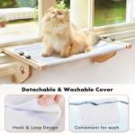 AMOSIJOY Sturdy Cat Window Perch with Adjustable Bed
