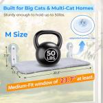 2pc Cordless Cat Window Perch with Soft Reversible Cover