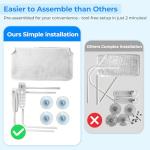 2pc Cordless Cat Window Perch with Soft Reversible Cover