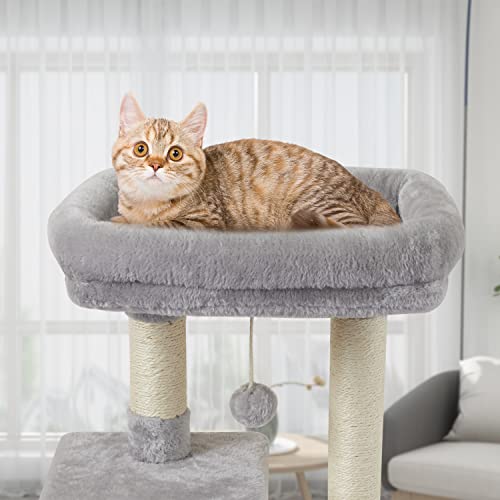 Cute Cat Tower with Scratch Posts and Jump Platform
