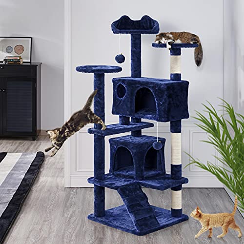 Yaheetech 54in Cat Tree Tower with Scratching Post