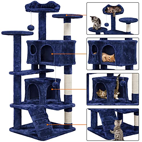 Yaheetech 54in Cat Tree Tower with Scratching Post