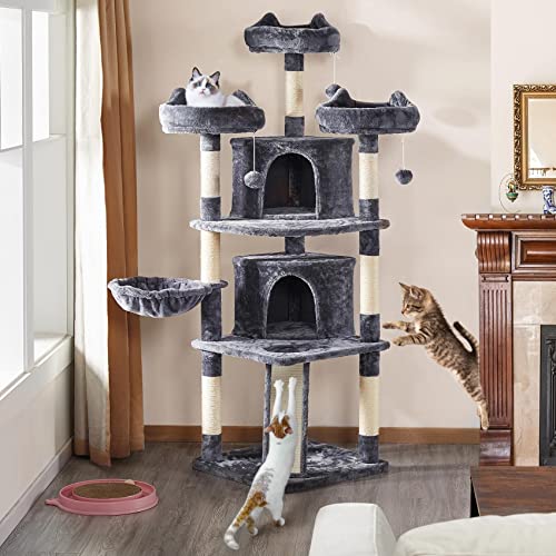 Large Cat Condo with Scratching Posts & Perches
