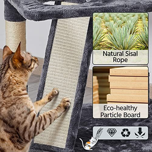 Large Cat Condo with Scratching Posts & Perches