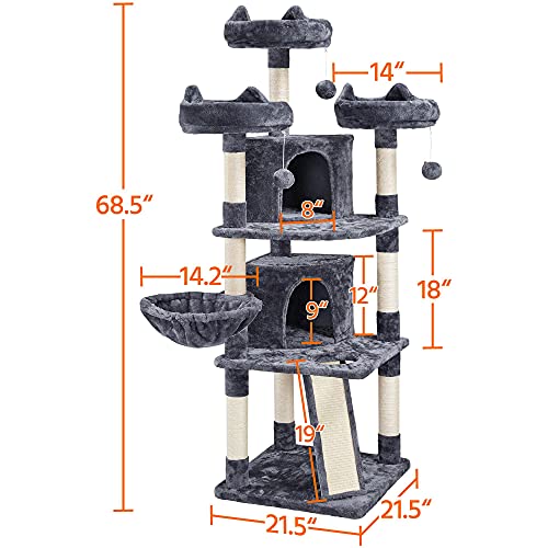 Large Cat Condo with Scratching Posts & Perches