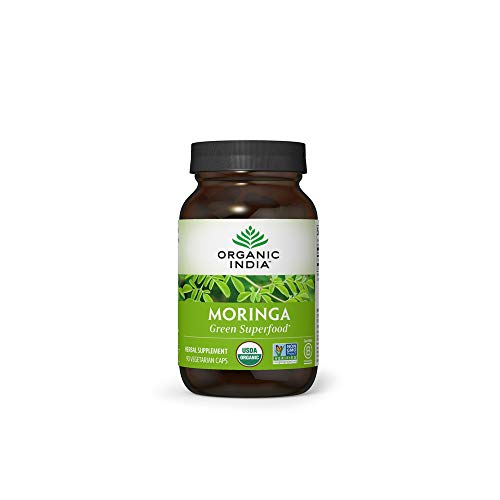 ORGANIC INDIA Moringa Herbal Supplement - Superfood Capsules