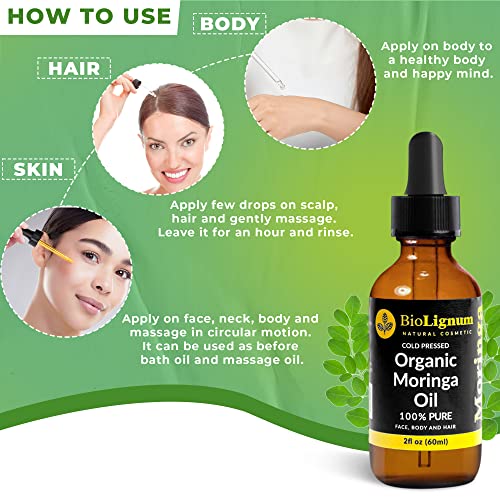 Biolignum Organic Moringa Oil - Face, Body & Hair