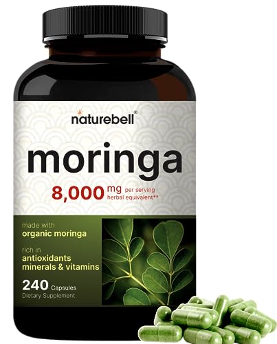 Organic Moringa Capsules, 200 Counts, Non-GMO