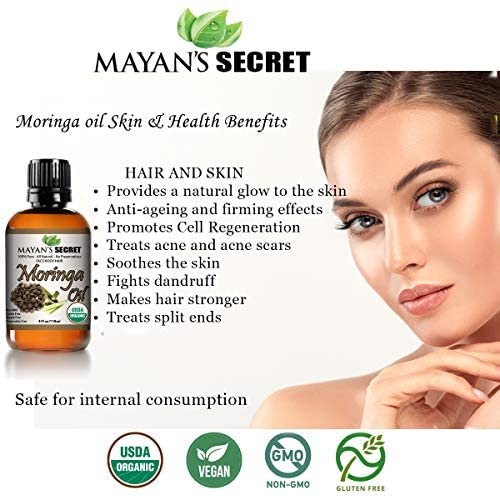 Pure Organic Moringa Seed Oil for Skin and Hair