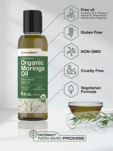 Certified Organic Moringa Oil | 4 fl oz