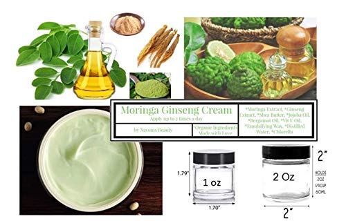 Organic Moringa Face Cream with Ginseng (0.5 oz)