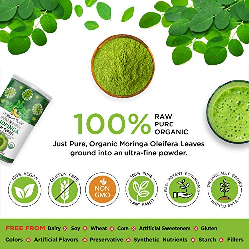 Organic Moringa Powder for Overall Health - 1lb