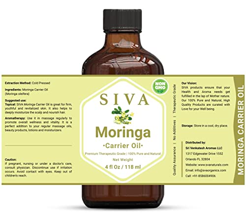 Pure Moringa Oil with Glass Dropper - 4oz