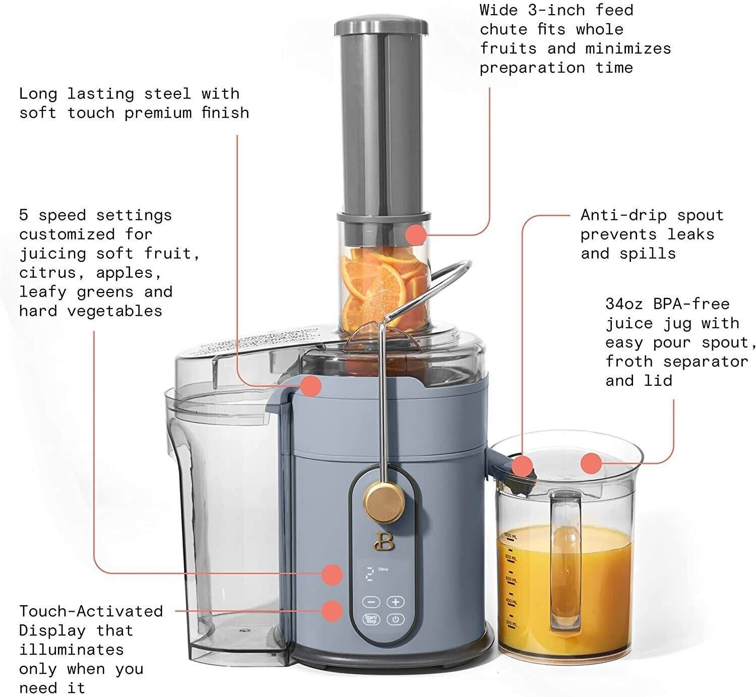 Drew Barrymore's Blue Electric Juice Extractor