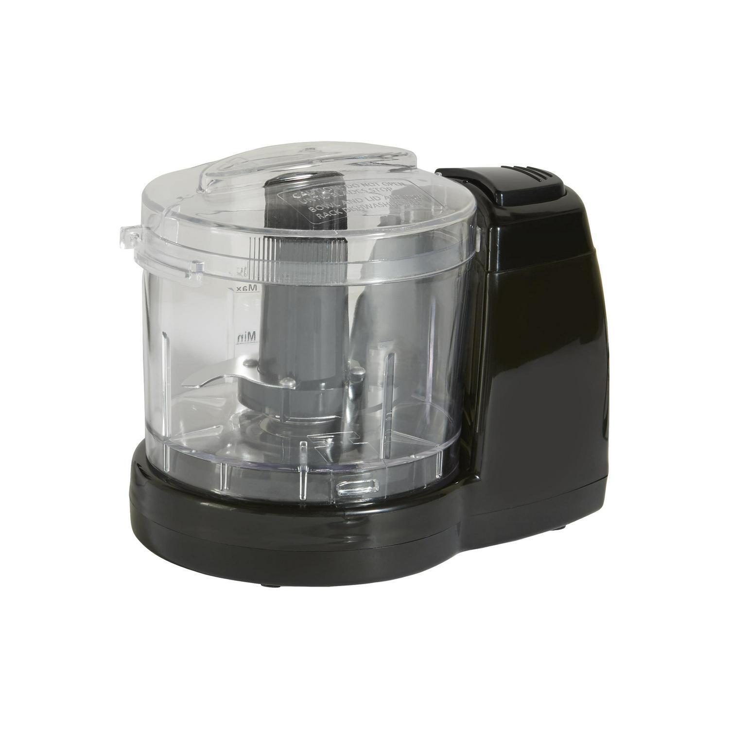 Mainstays 1.5 Cup, One-Touch Pulse , Mini Food Chopper, Black