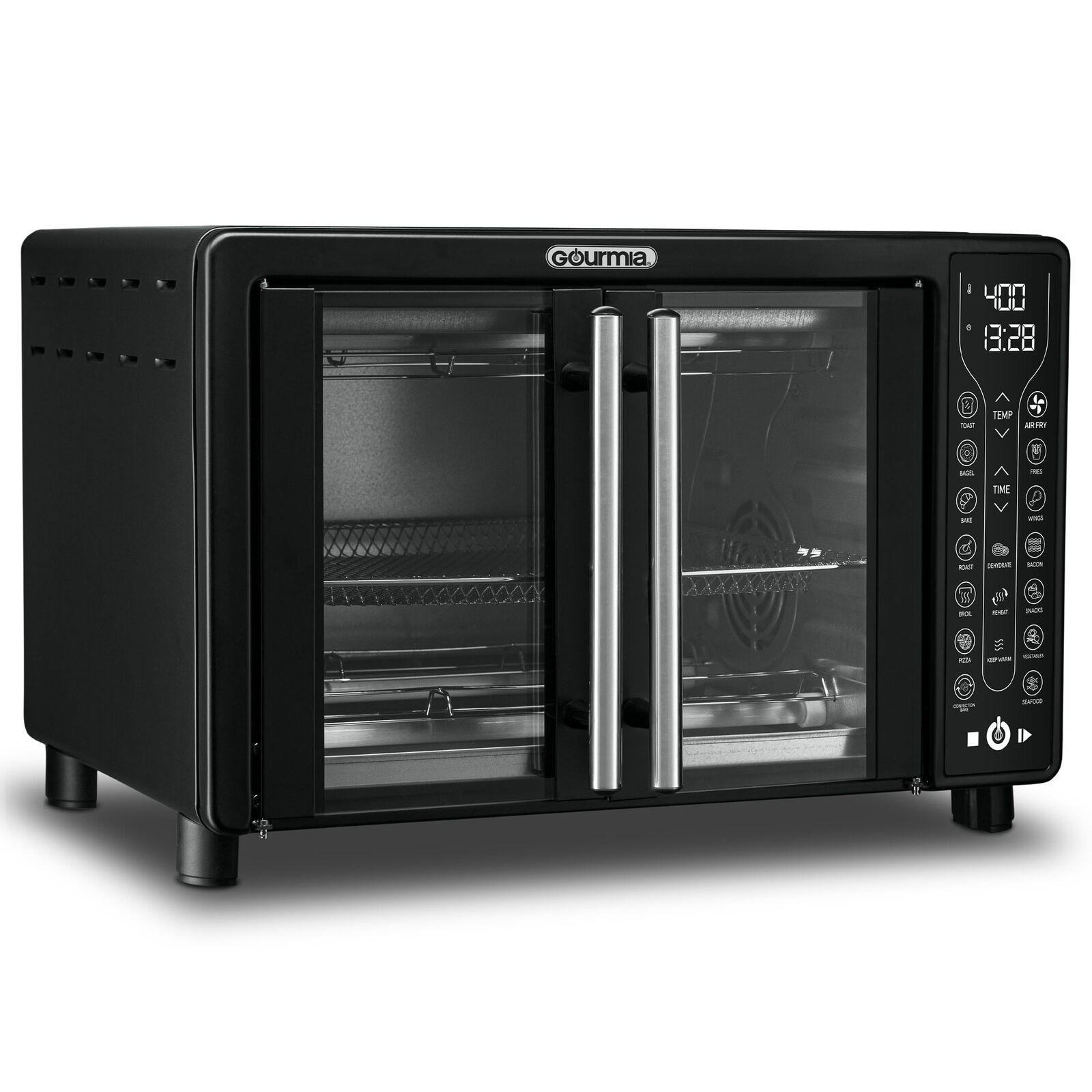 Black Gourmia French Door Air Fryer Oven