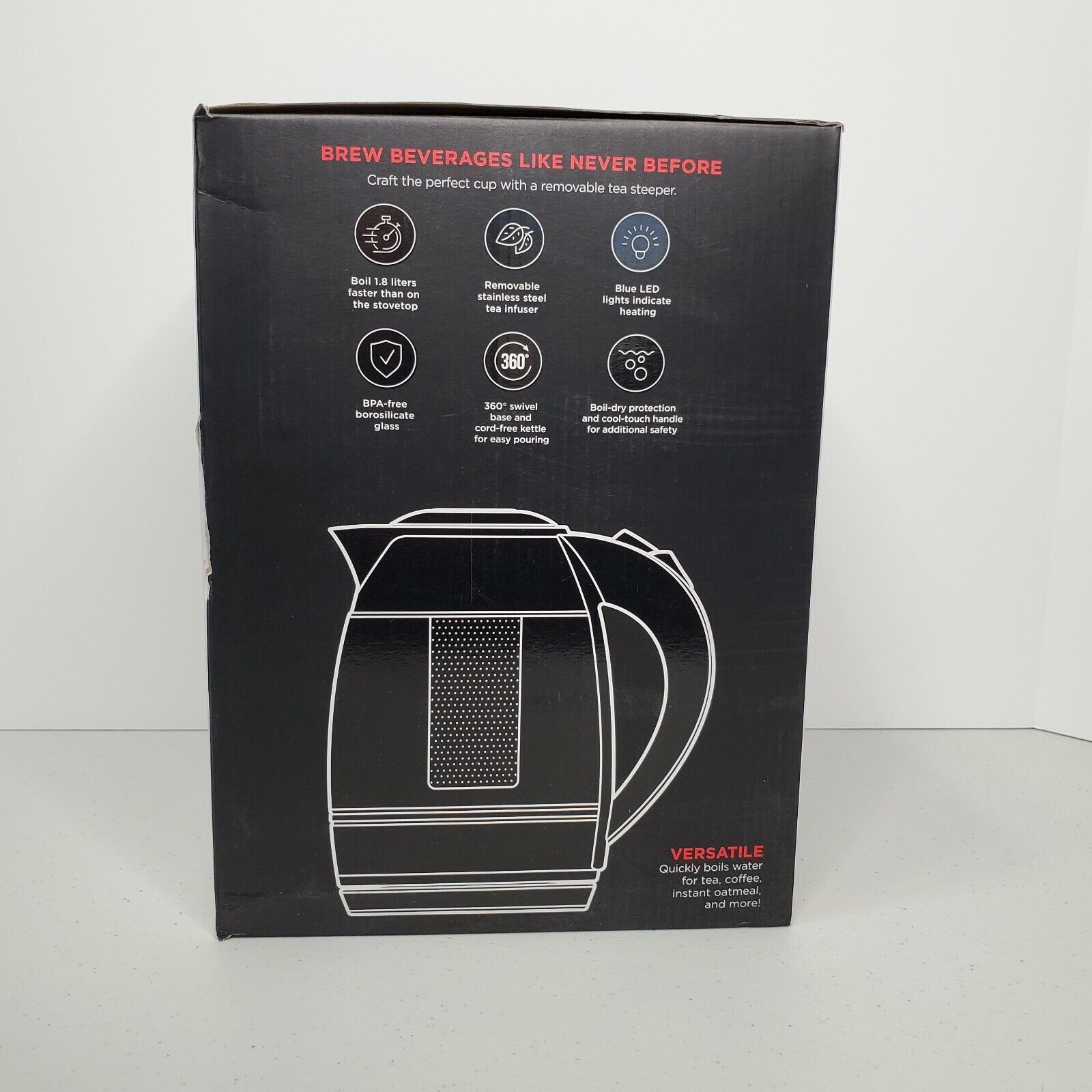 Electric Glass Kettle with Tea Infuser