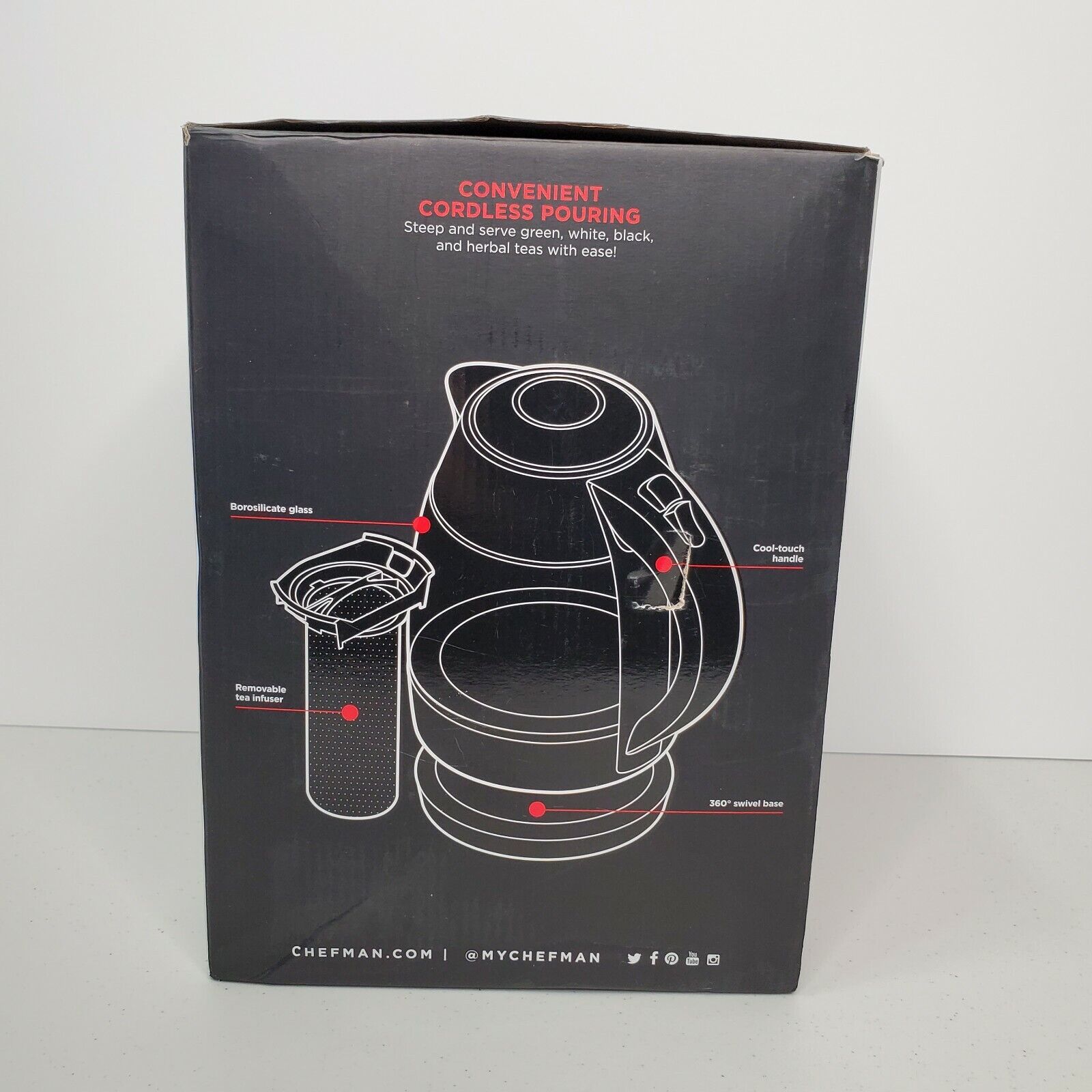 Electric Glass Kettle with Tea Infuser