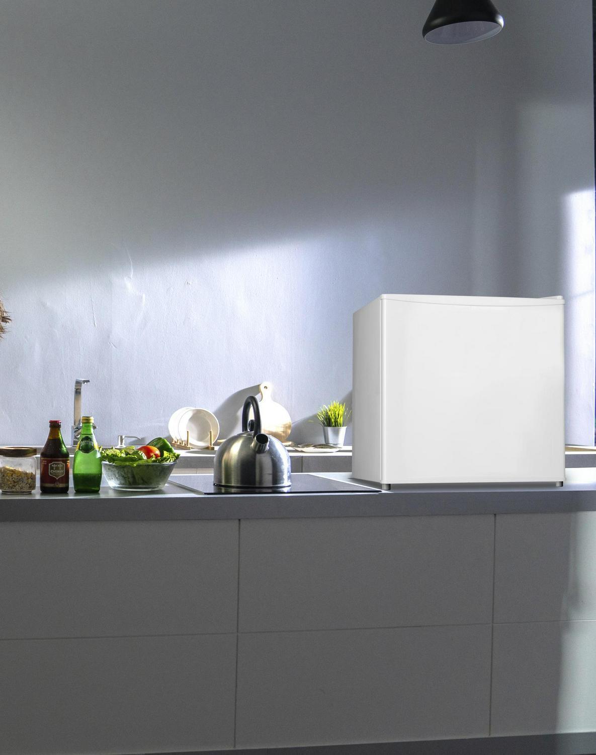 Compact 1.1 Cu Ft Mini Freezer in White