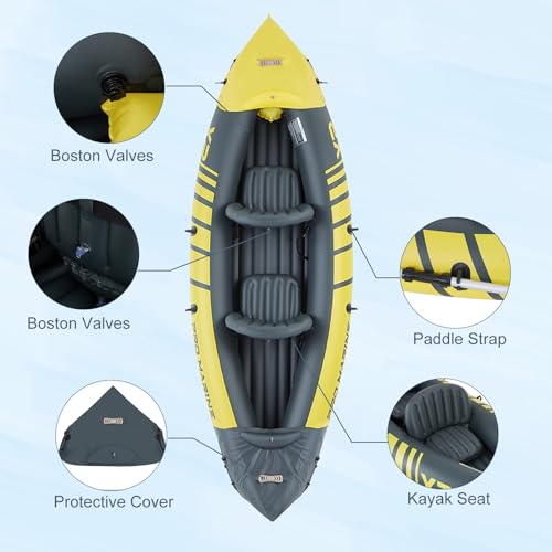 PROMARINE Inflatable Kayak Set with Aluminum Oars