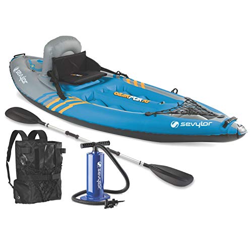 Sevylor QuickPak K1 Inflatable Kayak with Backpack