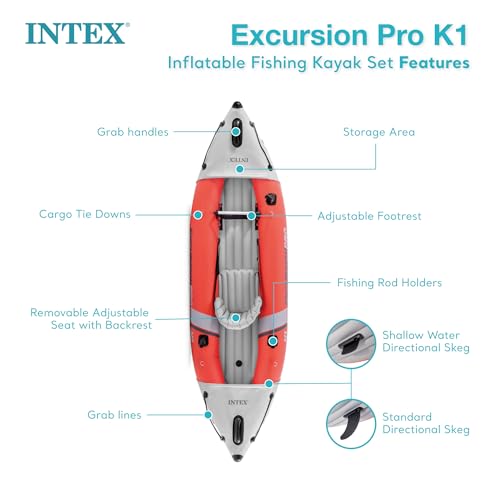 INTEX Excursion Pro K1 Inflatable Kayak Set