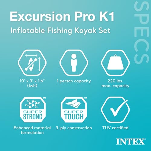 INTEX Excursion Pro K1 Inflatable Kayak Set