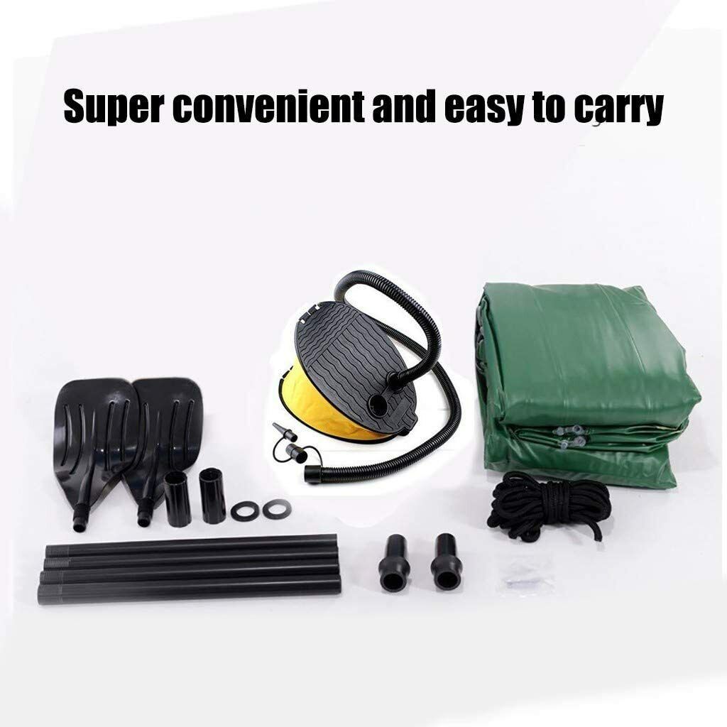 4-Person Inflatable Kayak Raft Set with Oars & Pump