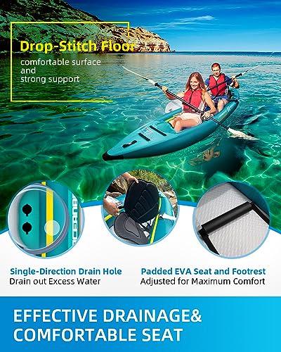 OceanBroad V1-320 Inflatable Kayak: 1-Person, 3.2m/10ft, Complete Kit