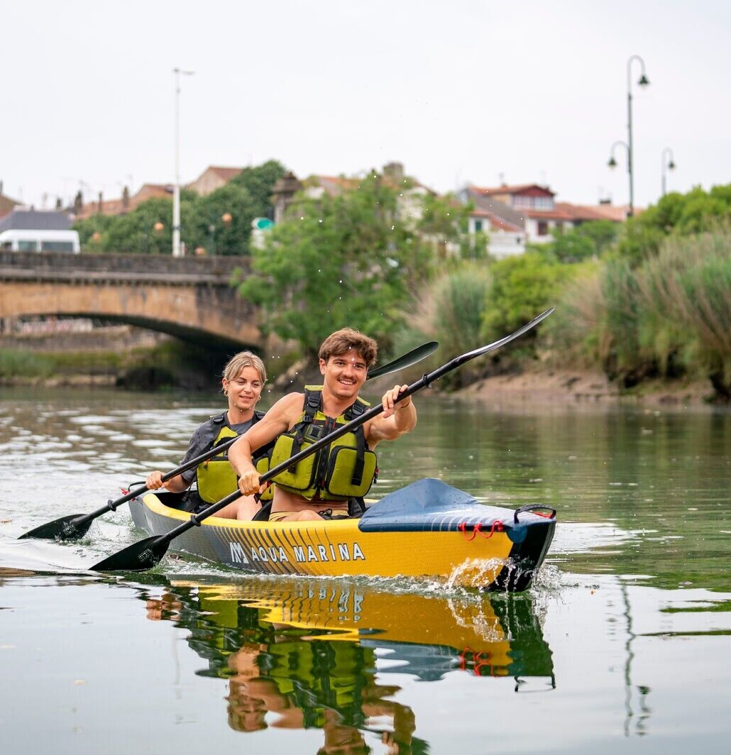 2-Person Inflatable Yellow Kayak with High Speed & Accessories