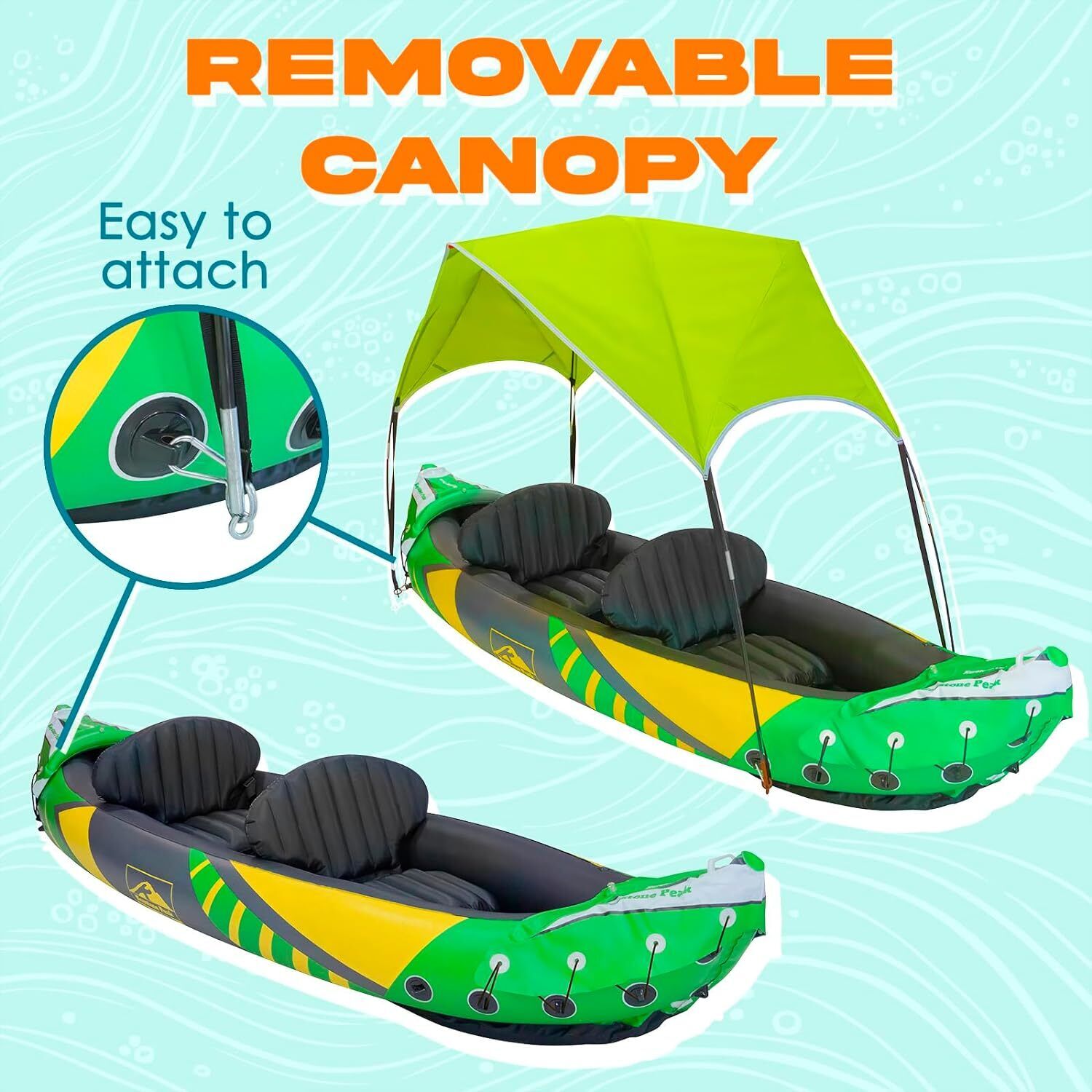 2024 Keystone Peak 2-Person Inflatable Kayak with Awning