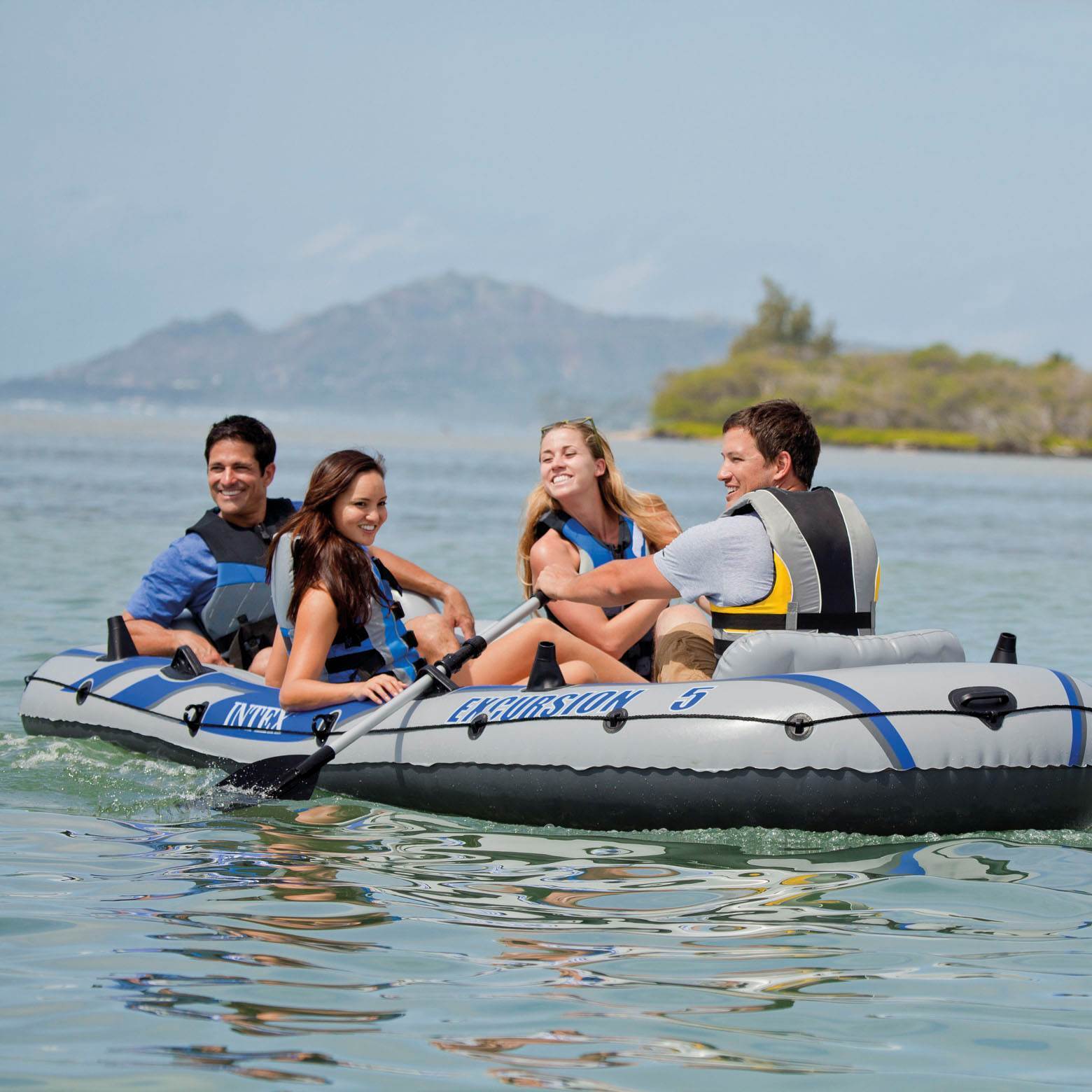 Intex Excursion 5-Person Inflatable River Raft with Oars