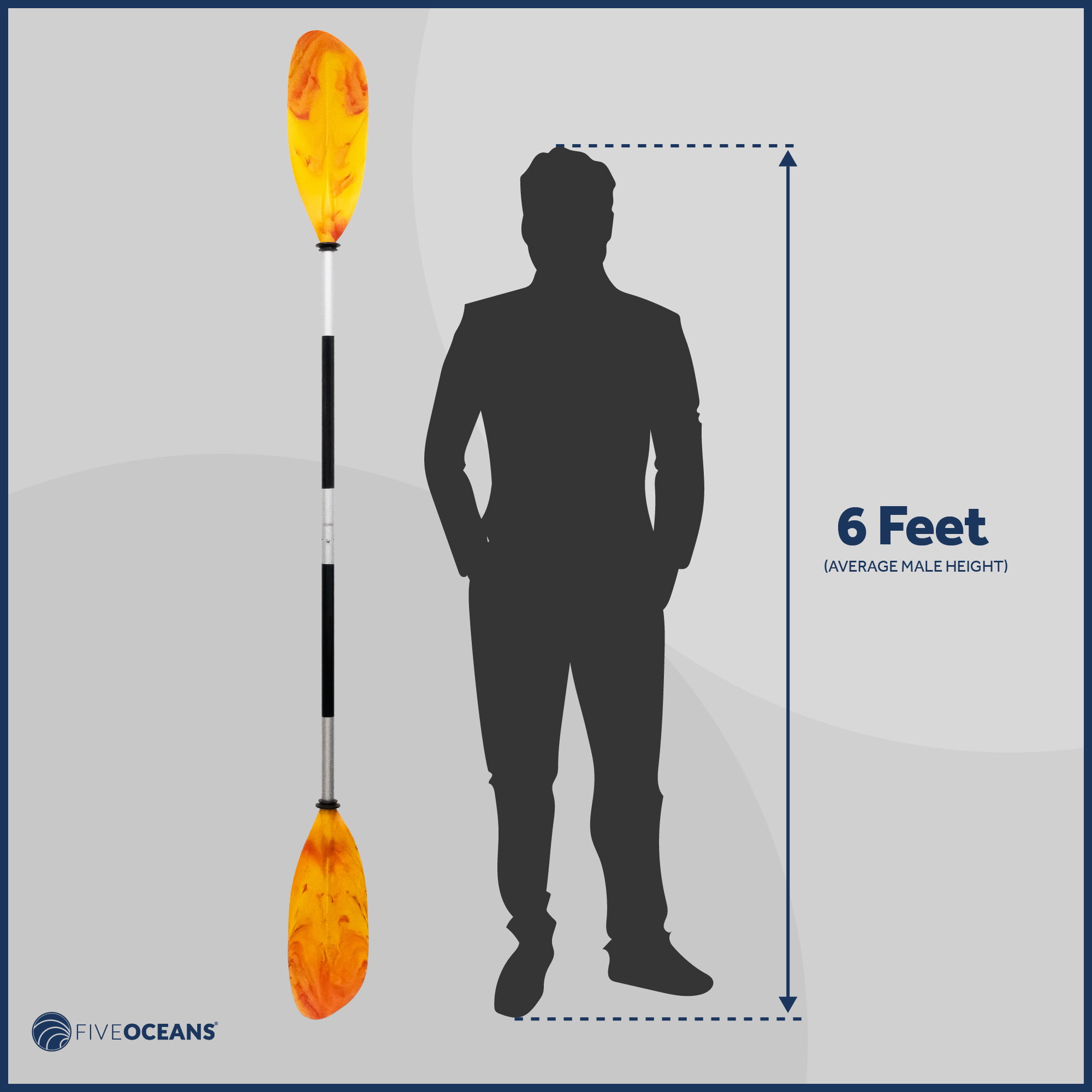 Lightweight 84" Kayak Fishing Paddle with Aluminum Shaft